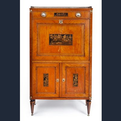 Dutch Louis Seize Secrétaire à Abbatant