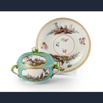 Meissen tureen with saucer