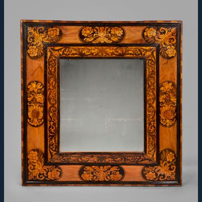A William and Mary Marquetry Mirror