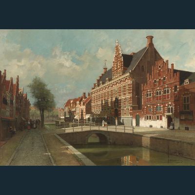 View on the Turfmarkt with Chancellery Leeuwarden