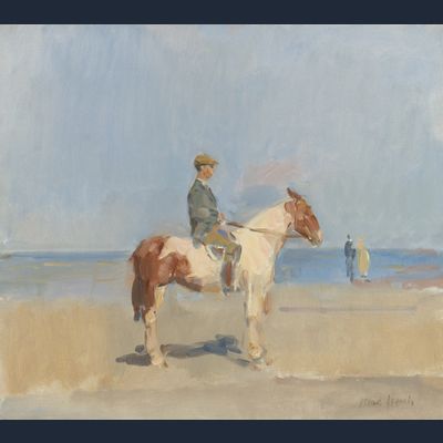 Horseman on the beach of Viareggio