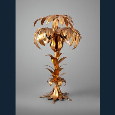 A highly decorative Palm tree lamp by Hans Kögl