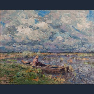 Fisherman at the mouth of the Scheldt