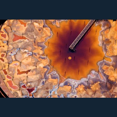 Inside of Tank at Syncrude oil sands upgrader