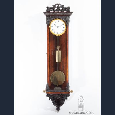 A small Austrian Neo Gothic wall clock, circa 1850.