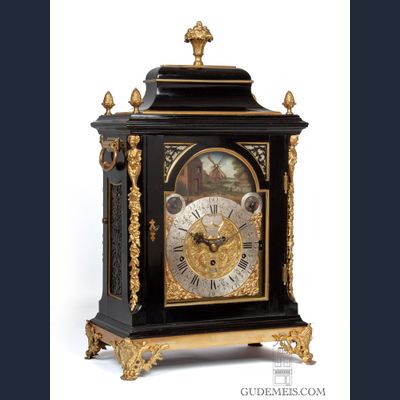 An English table clock with musical mechanism and automaton, Daye barker London, circa 1760.