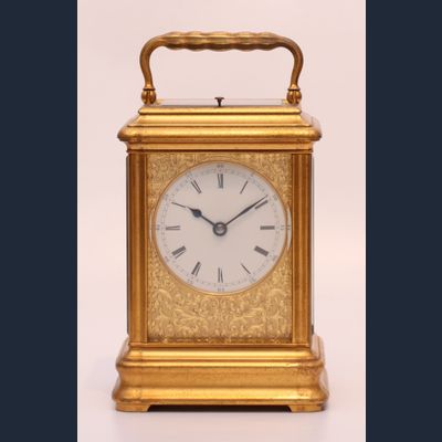 A fine French gilt brass 'Giant' carriage clock, Drocourt, circa 1870