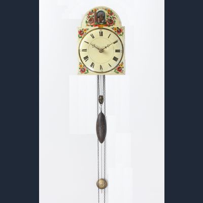 An early German Black Forest polychrome Cuckoo wall clock, circa 1830