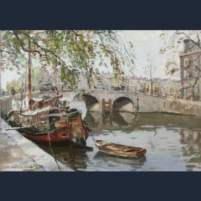 Keizersgracht hoek Amstel met magere brug