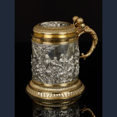 Grote Transsylvanische zilveren bierpul