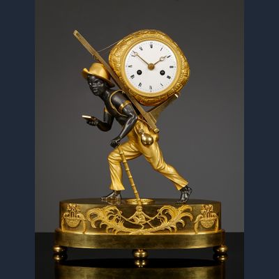 Franse Empire pendule, Le Portefaix