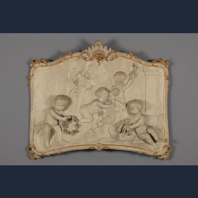 Hollandse gesculpteerde Louis XV Dessus de porte