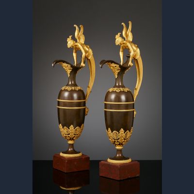 Paar Empire Sierkannen, toegeschreven aan Claude Galle