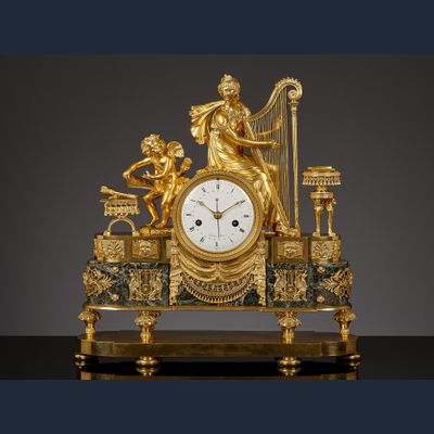 French Empire mantel clock, Laurent