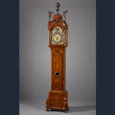 Dutch musical longcase clock, Amsterdam, Paulus Bramer