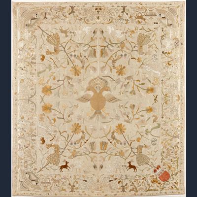 Chinesische bestickte Seidenbettdecke