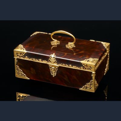 Napolitaans Louis XV gemonteerd schildpad kistje