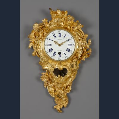 Franse Louis XV cartel d'alcove, Jean-Baptise Baillon