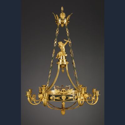 Russische Empire Kroonluchter, toegeschreven aan Andrei Ivanovich Schreiber