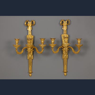 Paar Louis XVI Wandleuchter