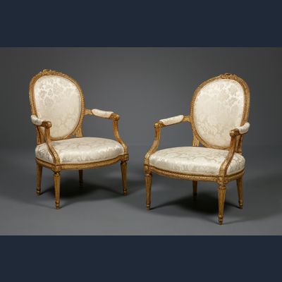 Pair of French Louis XVI fauteuils