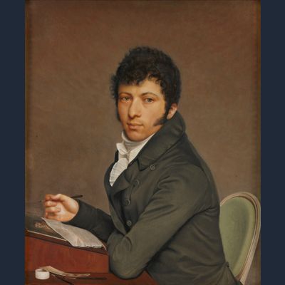 Umkreis von Jacques-Louis David: Selbstporträt eines schreibenden Mannes