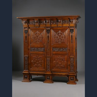 Zweitüriger Renaissance Schrank aus Utrecht