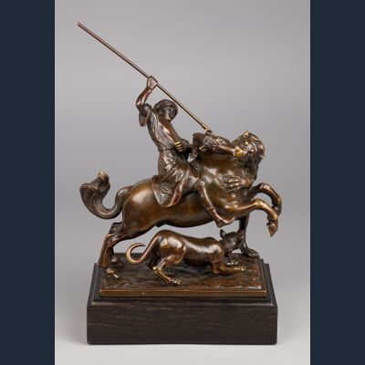 Turk on a Lion Hunt, Francesco Fanelli (1577-after 1657?)