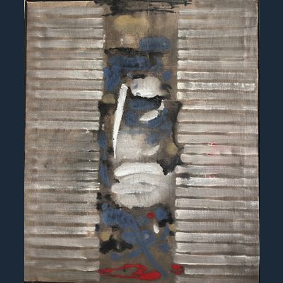 Xavier Krebs (Frankrijk 1923-2013), abstract olieverfschilderij