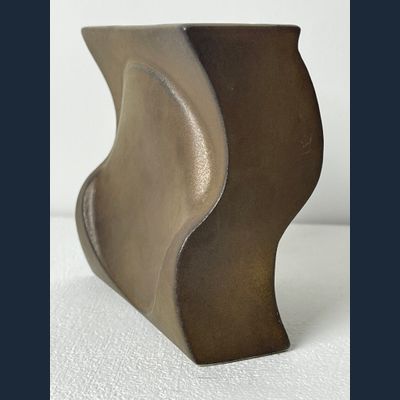 Jan van der Vaart brons geglazuurd steengoed Multipel vaas, 2000