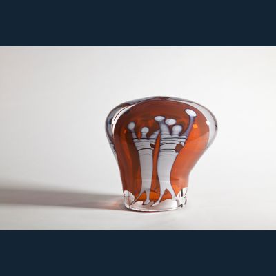 Sybren Valkema, Uniek studioglas object, uitgevoerd in Studio Wilke Adolfsson, 1989