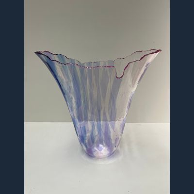 Frank van der Ham, 950301, vaas vorm, gefused, vervormd en gepolijst