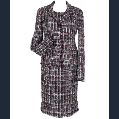 Chanel Mantelpak in Veelkleurige Tweed