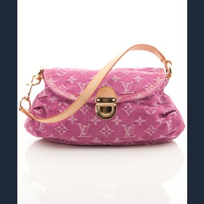 Louis Vuitton 'Mini Pleaty Bag' in Roos Denim met Monogram 