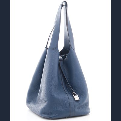 Hermès 'Picotin Lock TGM' Handtas in BlauwClemence Leder