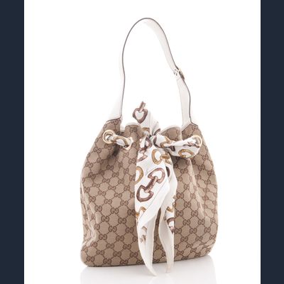 Gucci 'Positano' Handtas met Sjaal in Canvas 