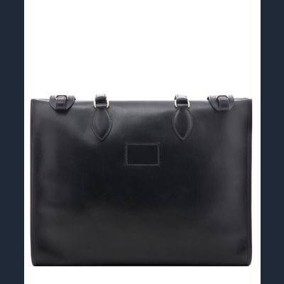 Hermès 'Kabas' Schoudertas in Zwart Leer