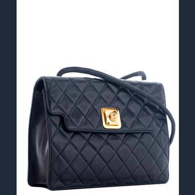 Chanel Blauwe Vintage Schoudertas