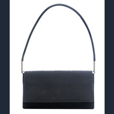 Gucci Zwart Monogram Canvas Handtas