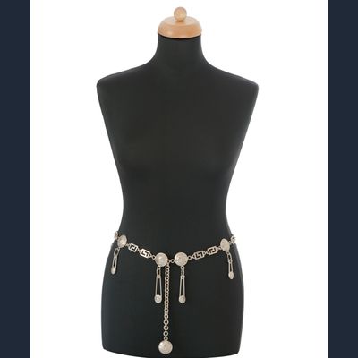 Versace Medusa Safety Pin Riem / Halsketting in Zilver