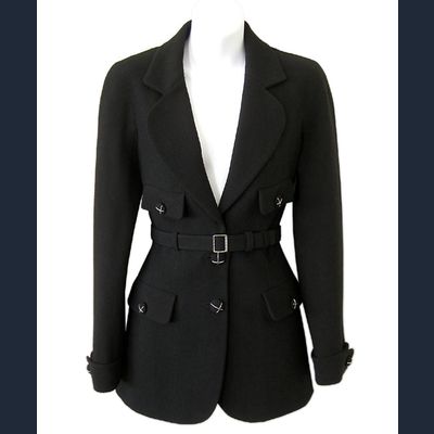 Chanel Zwart Wollen Blazer
