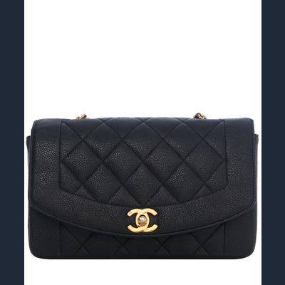 Chanel Flap Schoudertas in Zwart Gematelasseerd Leder