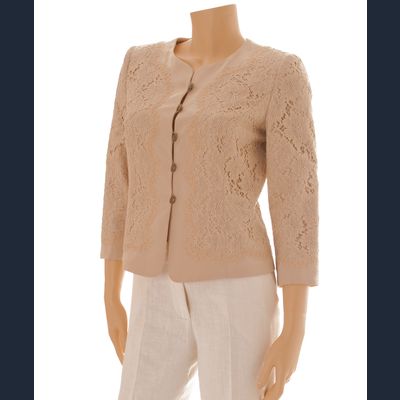 Armani Collezioni Beige Kanten Blazer