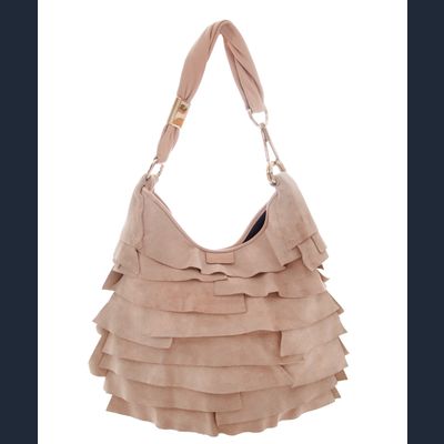 Yves Saint Laurent 'St-Tropez' Schoudertas in Roze Suede 