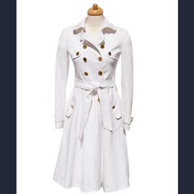 Dolce & Gabbana Trench Coat in Wit Katoen