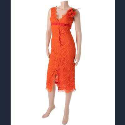 Dolce & Gabbana Oranje Kantjurk - Maat 36