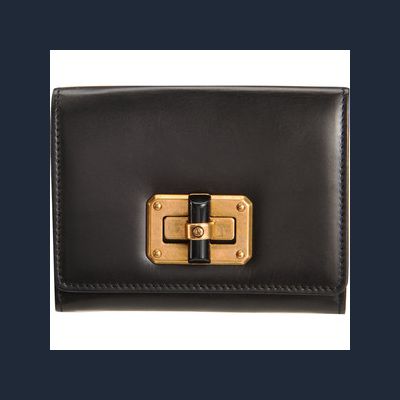 Lanvin Zwart Leren Portefeuile