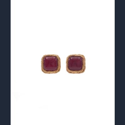 Chanel Gripoix Clip On Oorbellen