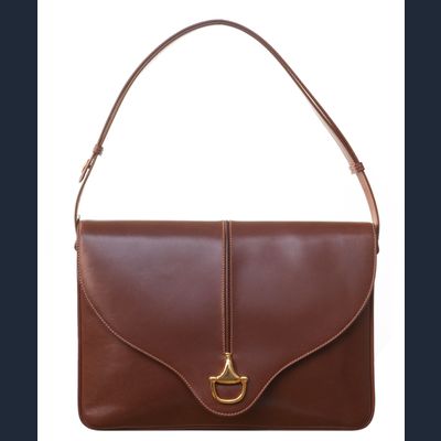 Gucci Brown Leather Shoulder Bag