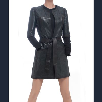 Chanel Leren Mantelpak 06A
